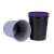 Donau 14 liter black plastic trash can with lid