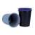 Donau 14 liter black plastic trash can with lid
