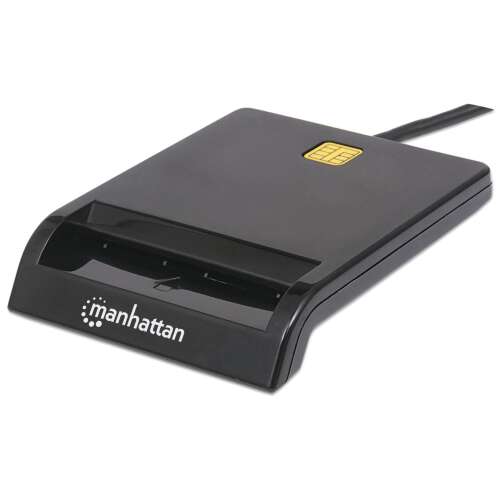 Manhattan 102049 USB Smart Card Reader, schwarz, extern, LED