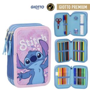 Disney Lilo és Stitch Tolltartó - 2 rekeszes, Giotto írószerekkel