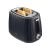 LaFe Modern Black Toaster with Toast - 2 Slice Capacity
