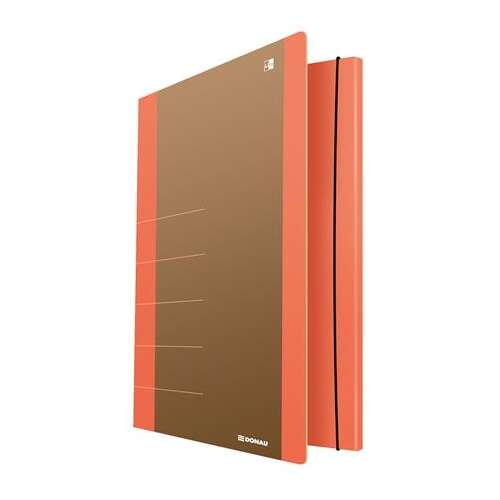 DONAU Life A4 gumirana mapa, neon narančasta, karton, s gumicom