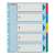 Esselte A4+ maxi 1-5 prepisovaľný laminovaný kartónový register, modrý s farebnými záložkami