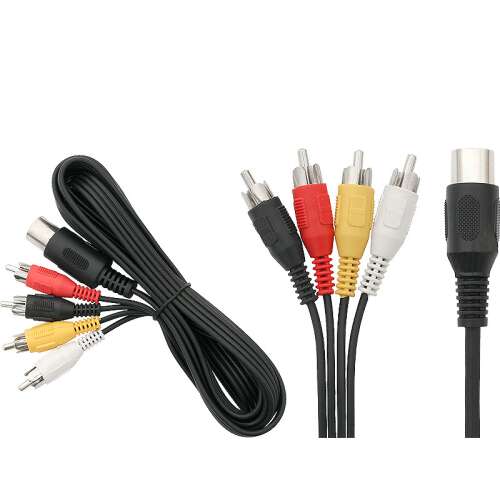 DIN5 - 4RCA audiokábel, 1,5m hosszú