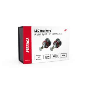 Amio LED marker H8 20W arany autós izzók - AMiO
