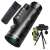 Black monocular telescope with 40x60 magnification, tripod, phone clip, carrying case, compass, and lens cap