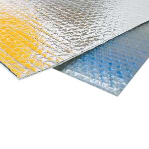 Hővédő lap 600x800, ezüst fólia buborékfóliával, hővédő, hőszigetelés, hangszigetelés, hővisszaverő, energiatakarékos - Szigetelő fólia