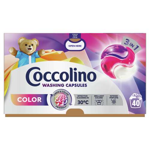 Coccolino Color Washing Capsules, 40 washes, 3 in 1, for colored clothes
