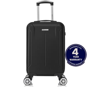 Quasar & Co.® Smart Model Cabin Trolley, 4 double 360° rotating wheels, telescopic handle, 55x37x20 cm, ABS, black 142062658 - Dressing Accessory