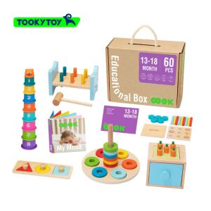 Tooky Toy: Set igračaka za razvoj beba, drvene - 60 komada