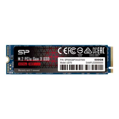 SILICON POWER SSD UD70 500GB M.2 PCIe Gen3 x4 NVMe 3400/3000 MB/s 38399541