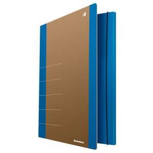 DONAU Life A4 cardboard folder with elastic band, neon blue - Elastic folder