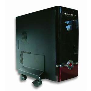 Techly 303294 регулируем, метален, черен стойка за компютърен корпус с колела - Techly