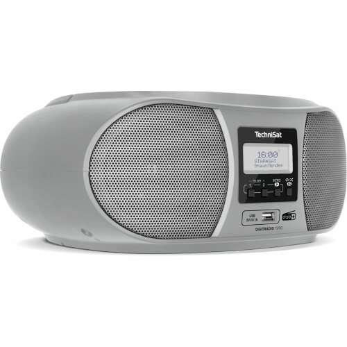 Radio CD Technisat DigitRadio 1990 argintiu cu USB, Bluetooth, mufă de 3,5 mm, FM/RDS, DAB+