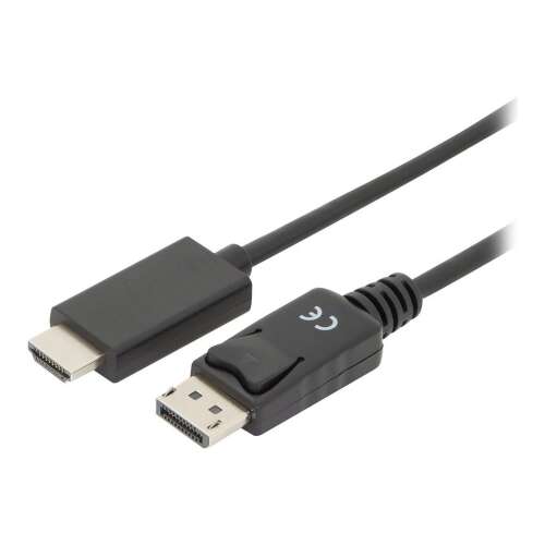 Kábel ASM AK-340303-020-S DisplayPort na HDMI, 2m, čierny
