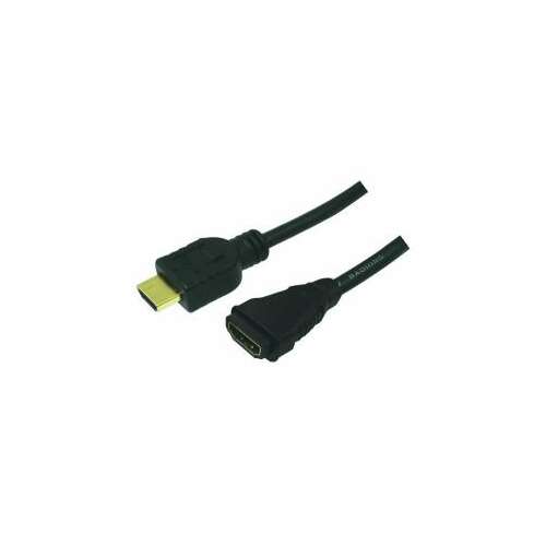 LogiLink CH0057 HDMI 1.4 High Speed Ethernet 3m schwarzes vergoldetes Verlängerungskabel