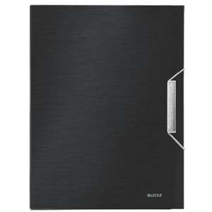 LEITZ Style Jumbo A4 30mm Black Expanding File - Elastic folder