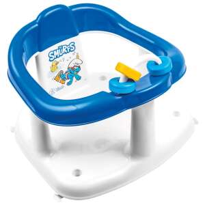 Maltex The Smurfs bath seat, blue and white, with Smurfs character design - Bathing Essential