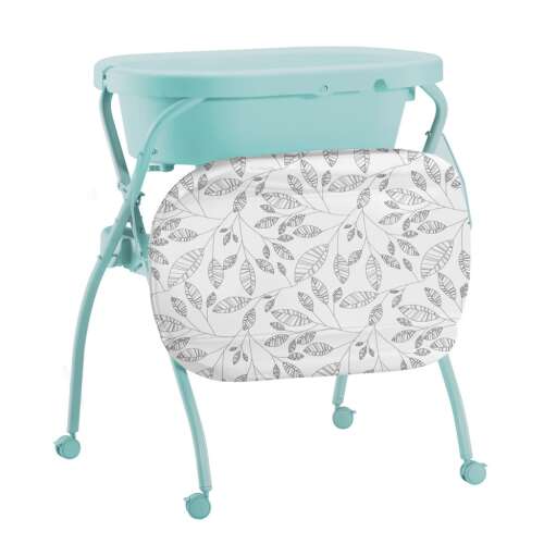 Petite & Mars 3-in-1 Baby Bath and Changing Station with Bath Tub and Changing Pad in Mint Color