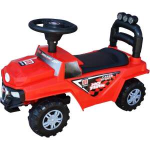 Red ride-on toy car for kids, no pedals, with steering wheel and music function - Baby Walker