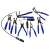 Geko G01655 Car Clamp Wrench Set, 9 pieces 105597567