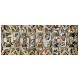 Puzzle mit 1000 Teilen, das die Deckenmalerei der Sixtinischen Kapelle zeigt. - Ravensburger Puzzle