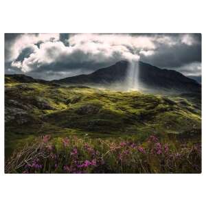 Mistyczne Góry 1000 elementów puzzle, piękny krajobraz z szczytem góry i promieniem światła - Puzzle