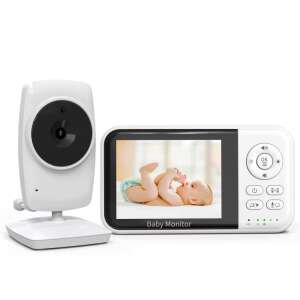 MaGeCa MC632B WiFi Baby Monitor with 3.2-inch screen, night vision, two-way audio, temperature sensor, ECO mode, clock and timer, lullabies, 2X zoom, 2100 mAh battery