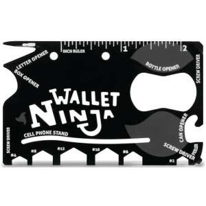 Instrument multifuncțional Wallet Ninja, 18 în 1, include deschizător de sticle, deschizător de conserve, șurubelniță, riglă, suport pentru telefon mobil și multe altele - Scule multifuncționale