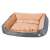 Sivá a béžová psí posteľ s odtlačkom labky, KUTYA ÁGY 2079 L SZÜRKE