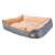 Sivá a béžová psí posteľ s odtlačkom labky, KUTYA ÁGY 2079 L SZÜRKE
