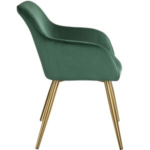 Marilyn Chair, Golden Velvet 130786374 - TecTake Dining chair