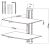 Wall Shelf with 2 Levels for DVD Player, 45 x 42 x 30 cm 105623709