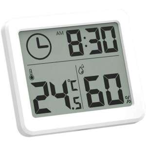 MRG M-365 Mini Weather Station, White, Indoor Thermometer, Hygrometer, Clock - Weather Station
