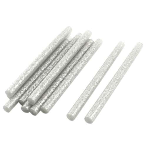 10 pack of MRG M-419 11mm silver glitter glue sticks, 20cm long