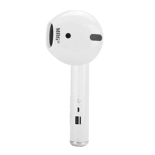 MRG MMK-101 hordozható Bluetooth hangszóró, fehér, oldalnézet - Bluetooth hangszóró