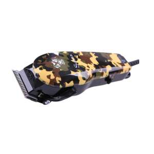 MRG MSK808 dog hair clipper, army camo design, corded, 4 attachments - Pet grooming clipper