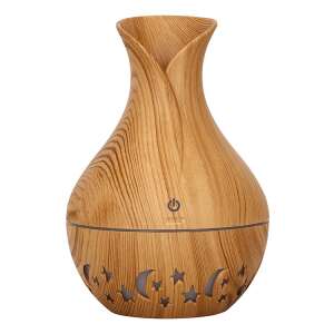 MRG MAJ21003 Light Wood Ultrasonic Aroma Diffuser Humidifier with Moon and Stars Design - Humidifier, Oxygen concentrator, Foot Massager and Electric Blanket Warmer