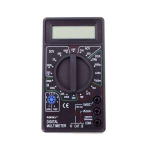 MRG DT-830B Digital Multimeter, black, with LCD display, measuring voltage, current, resistance, capacitance, diode, transistor, continuity, and more - Multimeter