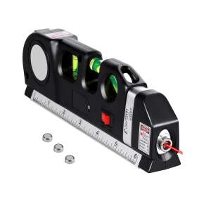 MRG MPRO3 Laser Level with Ruler, Tape Measure, and Bubble Level - Laser level