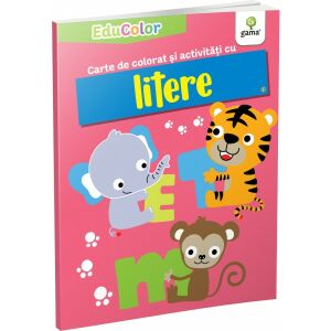 Carte de colorat si activitati cu litere/EduColor (EduColor Coloring and Letter Activities Book) - in Romanian language