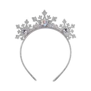 Frozen Elsa Schneeflocken-Haarreif, silberner Glitzer, Mädchen-Haarschmuck - Kinderröcke