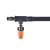 Malatec water curtain sprinkler system connector, black with orange nozzle