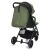 Rear view of Fill Styler Elite Green Stroller with storage basket