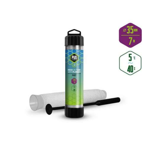 Delphin PVA N'Tastic Háló / Cső + Tömítőrúd / 7m széles - 35 mm / gyorsan oldódó, PVA háló, pontyhorgászat, csali, szerelék