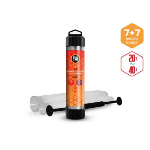 Delphin PVA N'Tastic háló szett 2 az 1-ben, 7+7 méter, 25mm és 35mm, lassan oldódó, tömővel