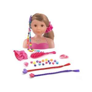 Kämmbarer Babykopf mit vielen Accessoires, braune Ashley 105659075 - Nonbrand Baba