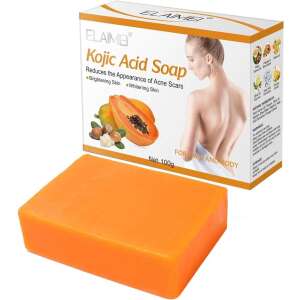 Elaimei Kojic Acid Soap, 100g, for face and body, brightening and whitening skin, reduces the appearance of acne scars - Beauty & Health