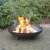 Fém tűzrakó tál lángokkal, 100 cm átmérőjű