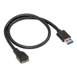 Akyga AK-USB-26 USB-A to Micro USB SuperSpeed 3.0 Data Cable - Black (0.5m) - Akyga